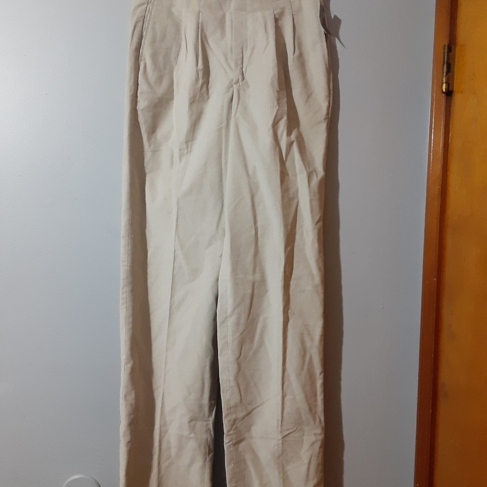 John Henry New Women's Corduroy Cream Trousers Wider Straight Leg Size 16